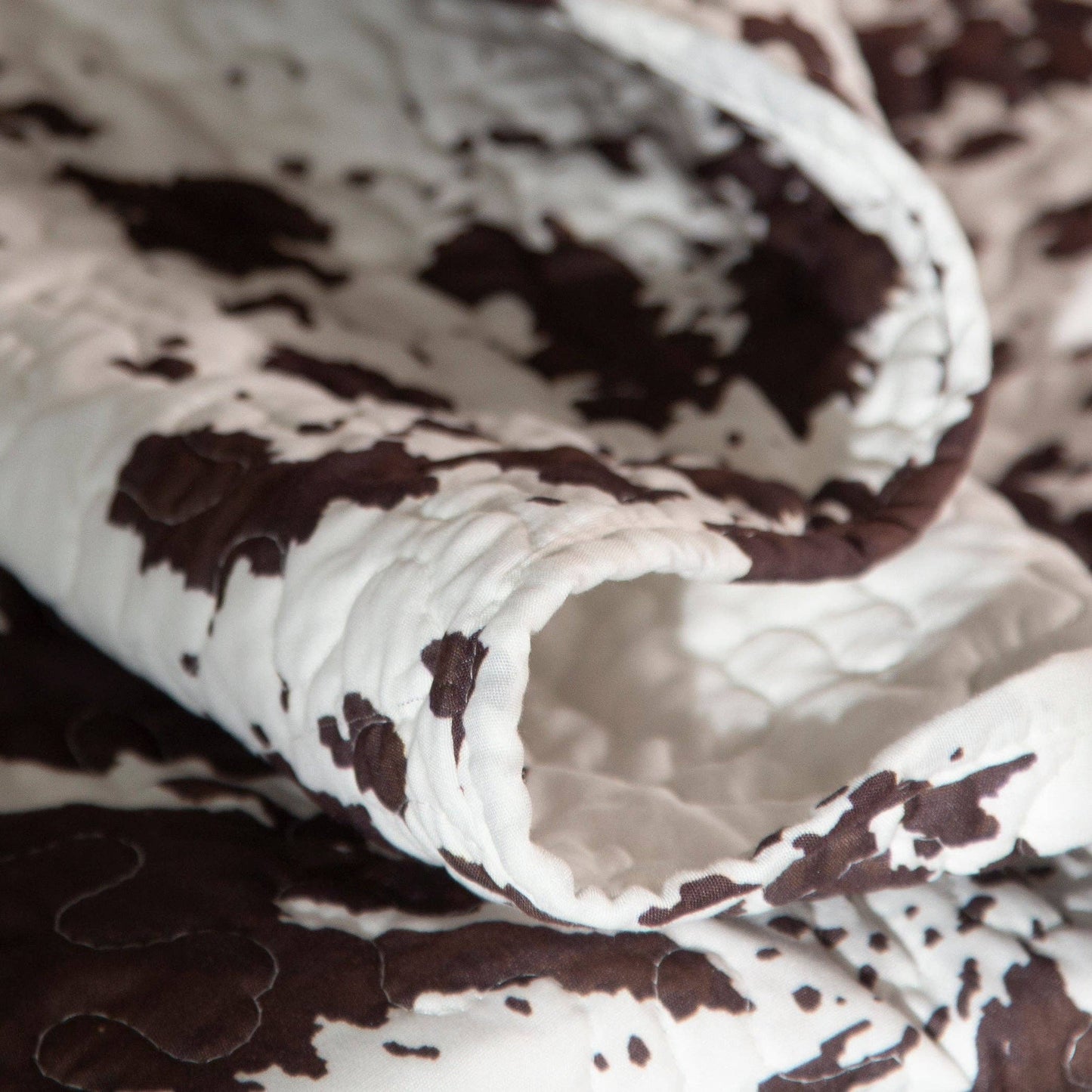 Wrangler Cowhide Print Quilt Set – Rustic Western Bedding in Twin, Queen & King Sizes
