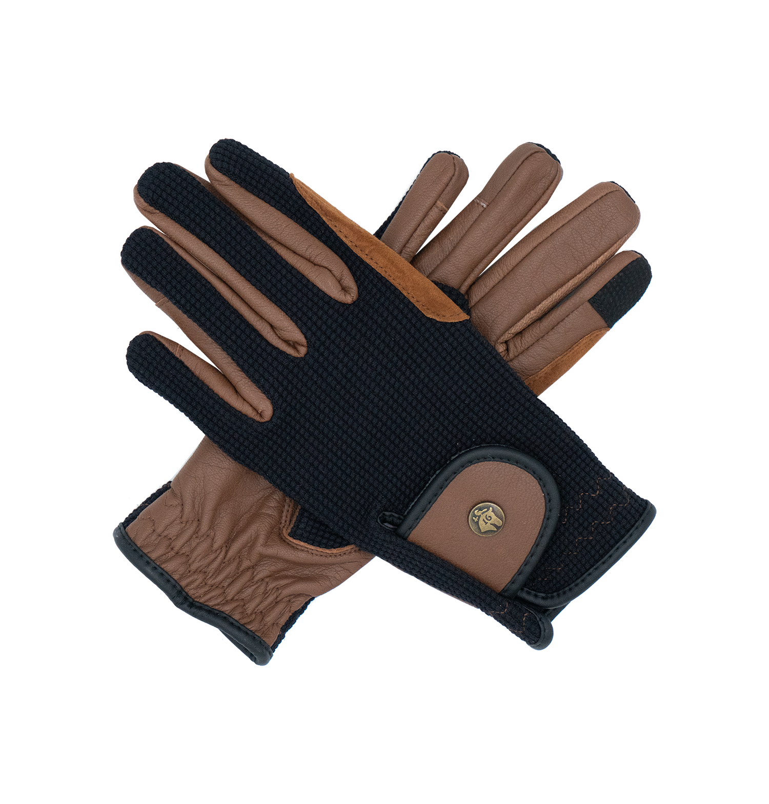 Riding Gloves, Black & Cognac