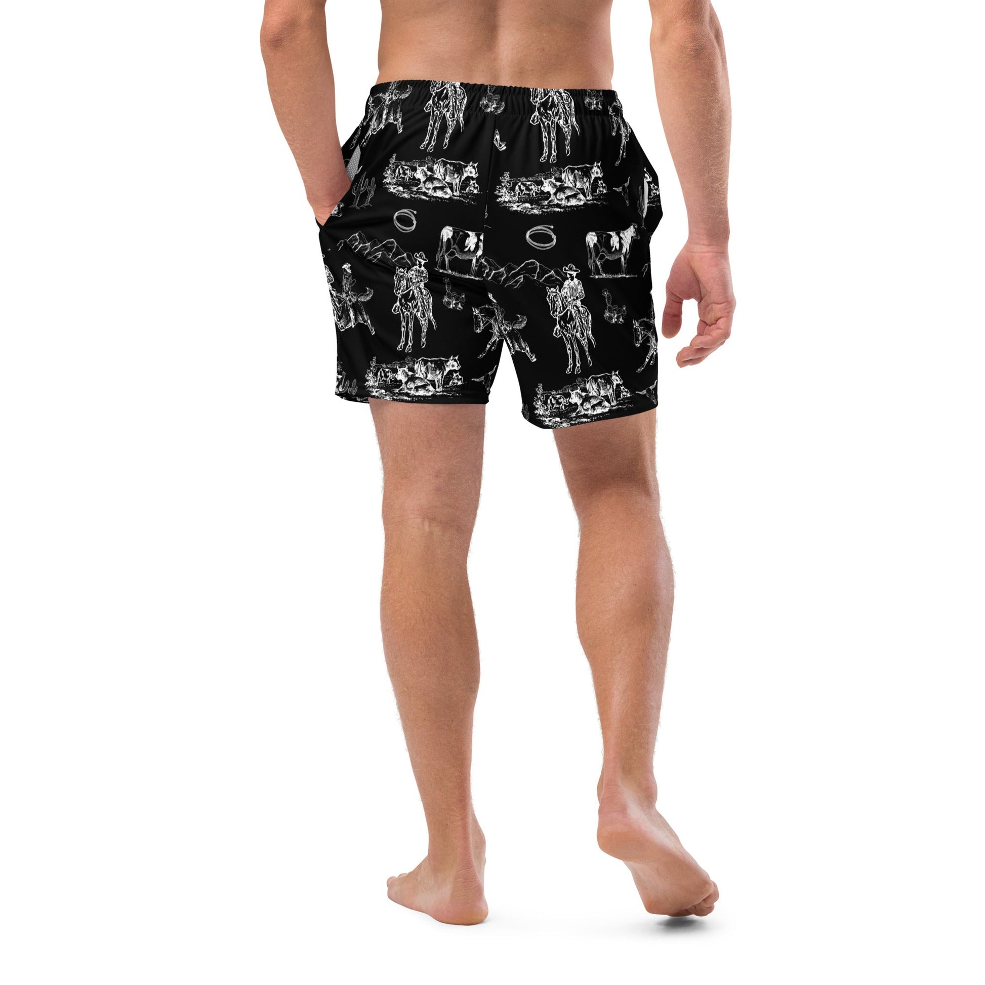 Yeehaw Ranch Life Men's Swim Trunks