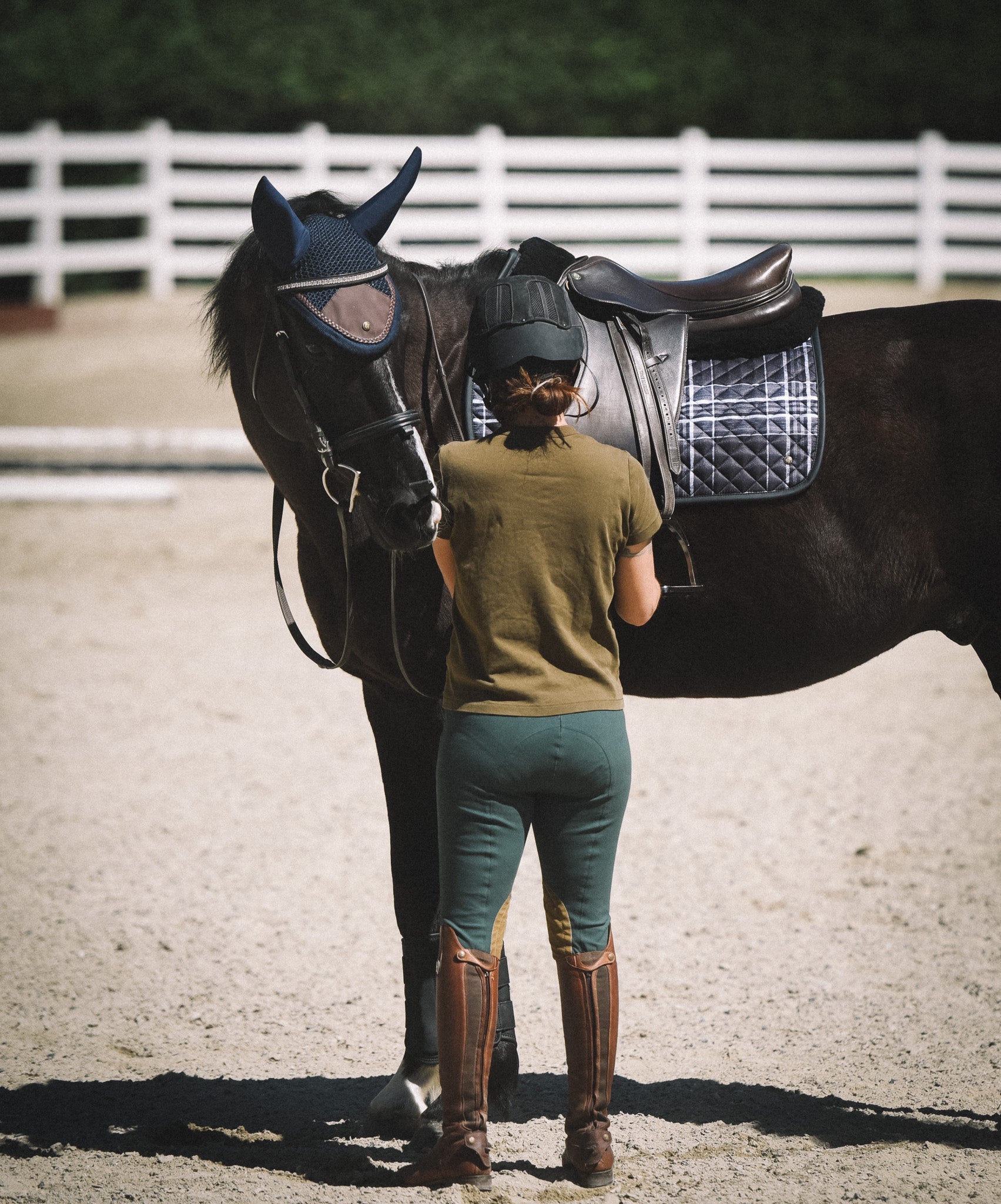 Ear Net, Navy & Hickory, Sound-Softening