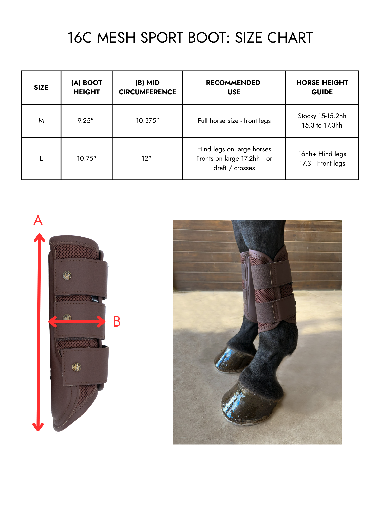Mesh Sport Boot, Hickory - Size L restocks 11.2025