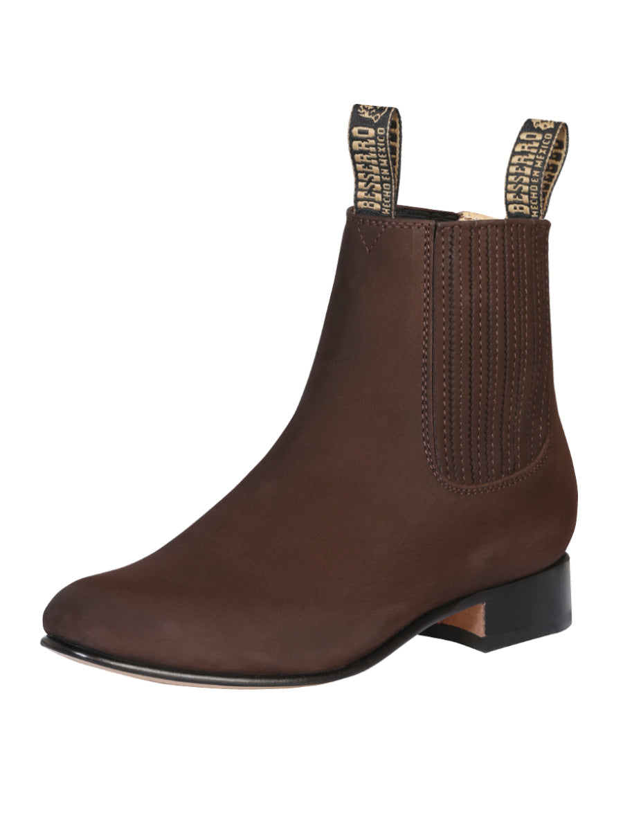 El Besserro Charro Boot - Dark Brown Nobuck 206