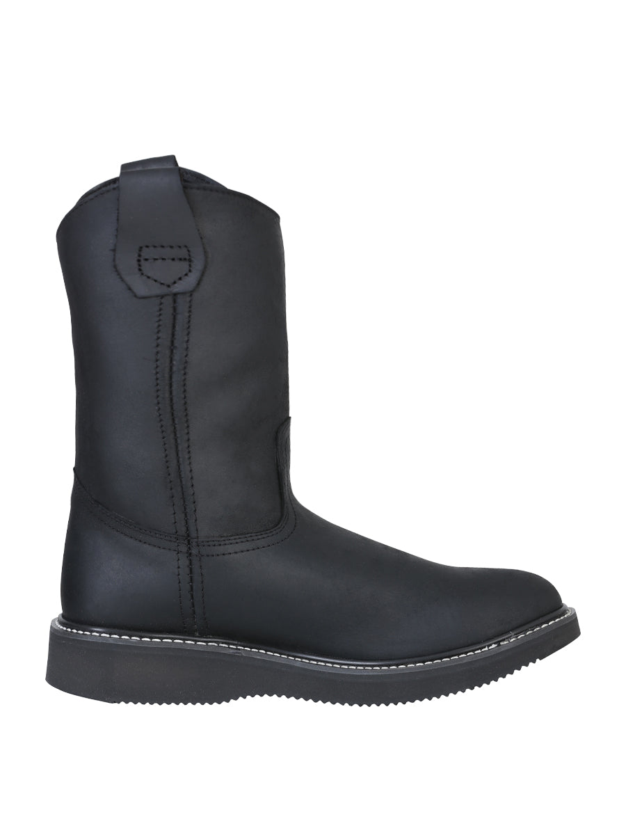 Establo Men’s Work Boot Grasso Leather

 - Black 312