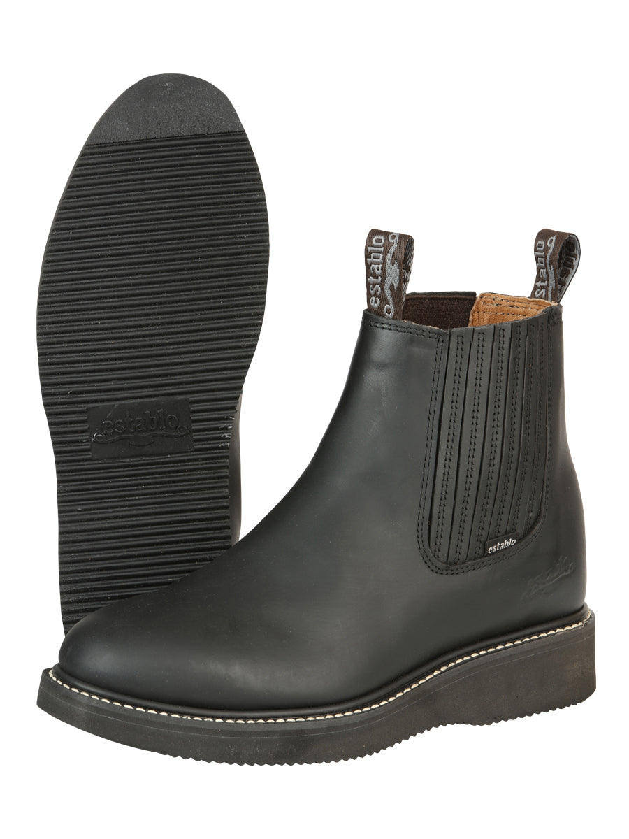 Establo Men’s Work Ankle Boot - Grasso Leather

 - Black 320