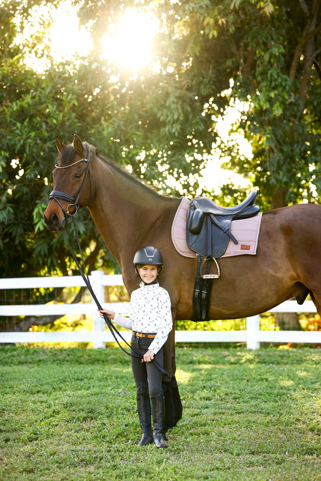 Youth Grey Horse Sun Shirt