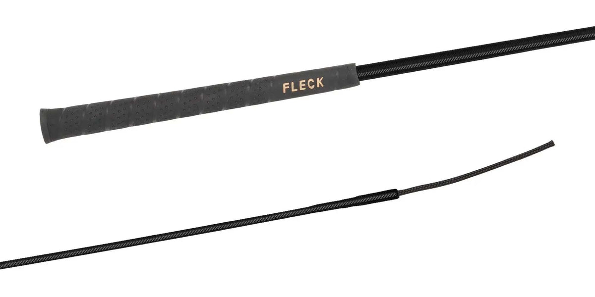 Fleck Woven Nylon Covered Shaft, Fleck-Grip Dressage Whip