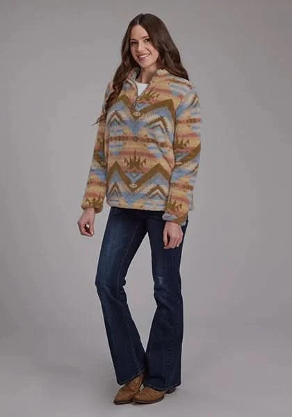 Roper 2260 Aztec (Brown) - Women's Fleece Pullover
