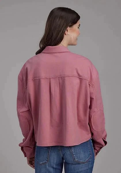 Roper 2272 Printed Knit (Pink) - Women's Cropped Jacket
