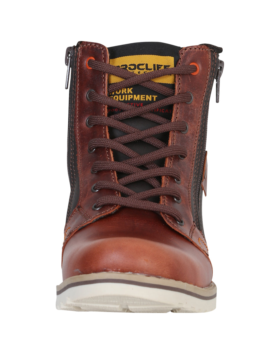 Procliff Protection Pull Up Work Boot- Wine 35209