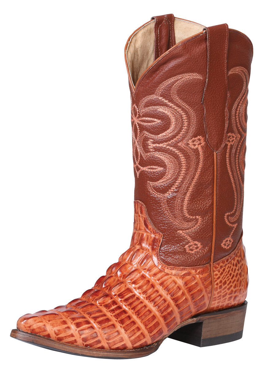 Cowboy boot  El Senor de los Cielos - Caiman  - Cognac 40841