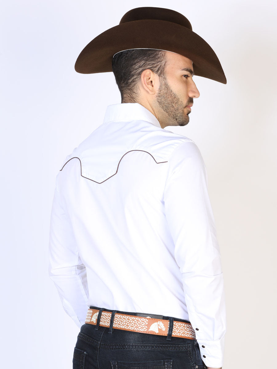 El Señor de los Cielos Embroidery Shirt White/Black 42957