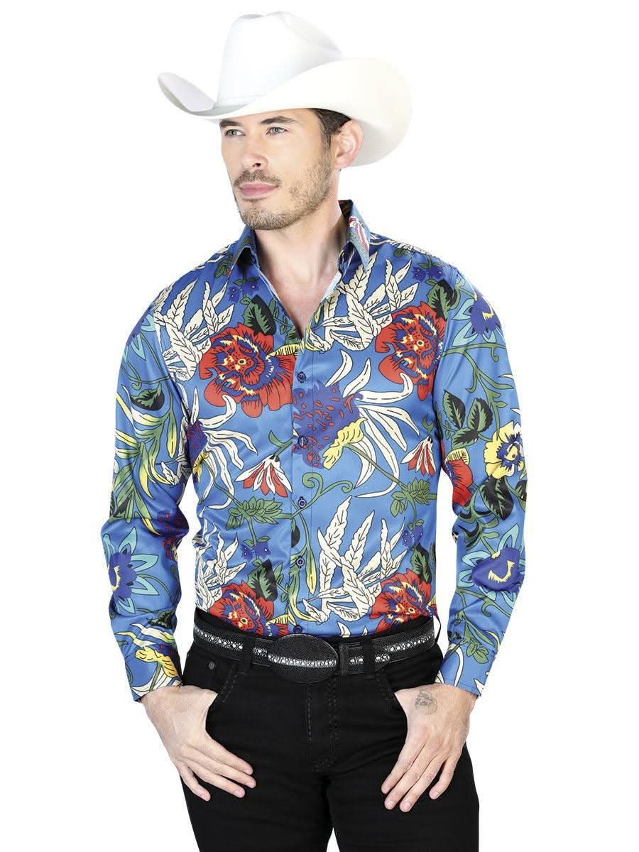 Blue Casual Long Sleeve Shirt 43677