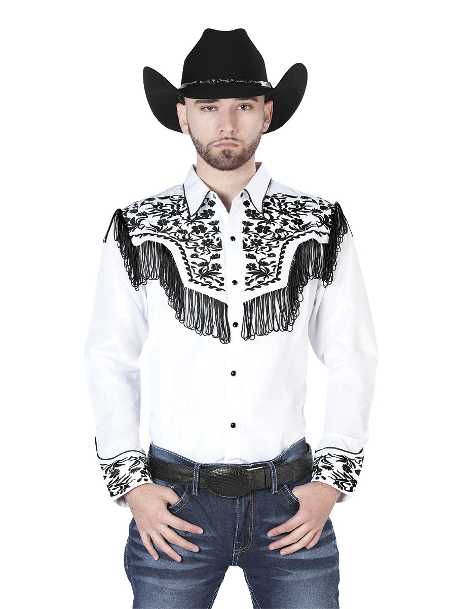 El Señor de los Cielos Embroidery Shirt White/Black 44223