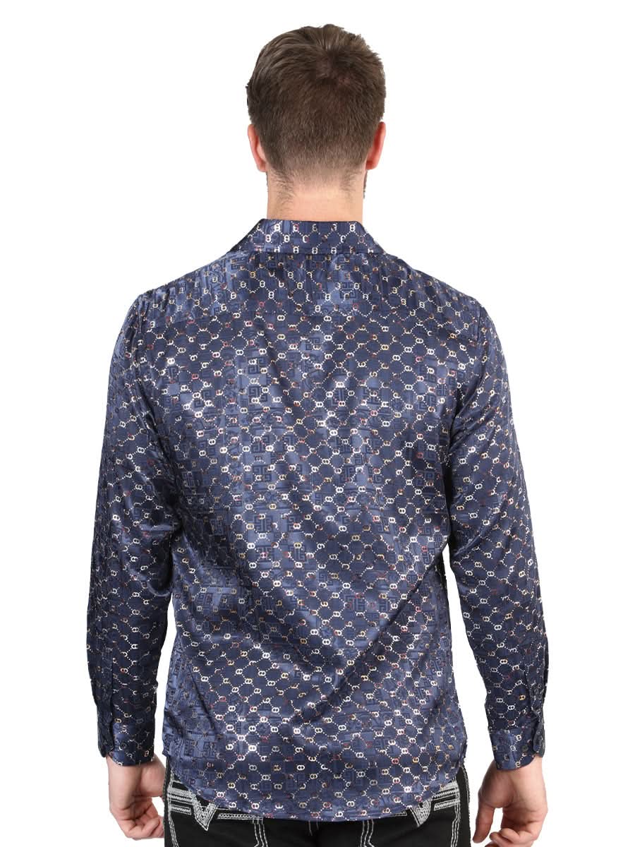 El General Navy/Gold Casual Long-Sleeve Shirt 44548