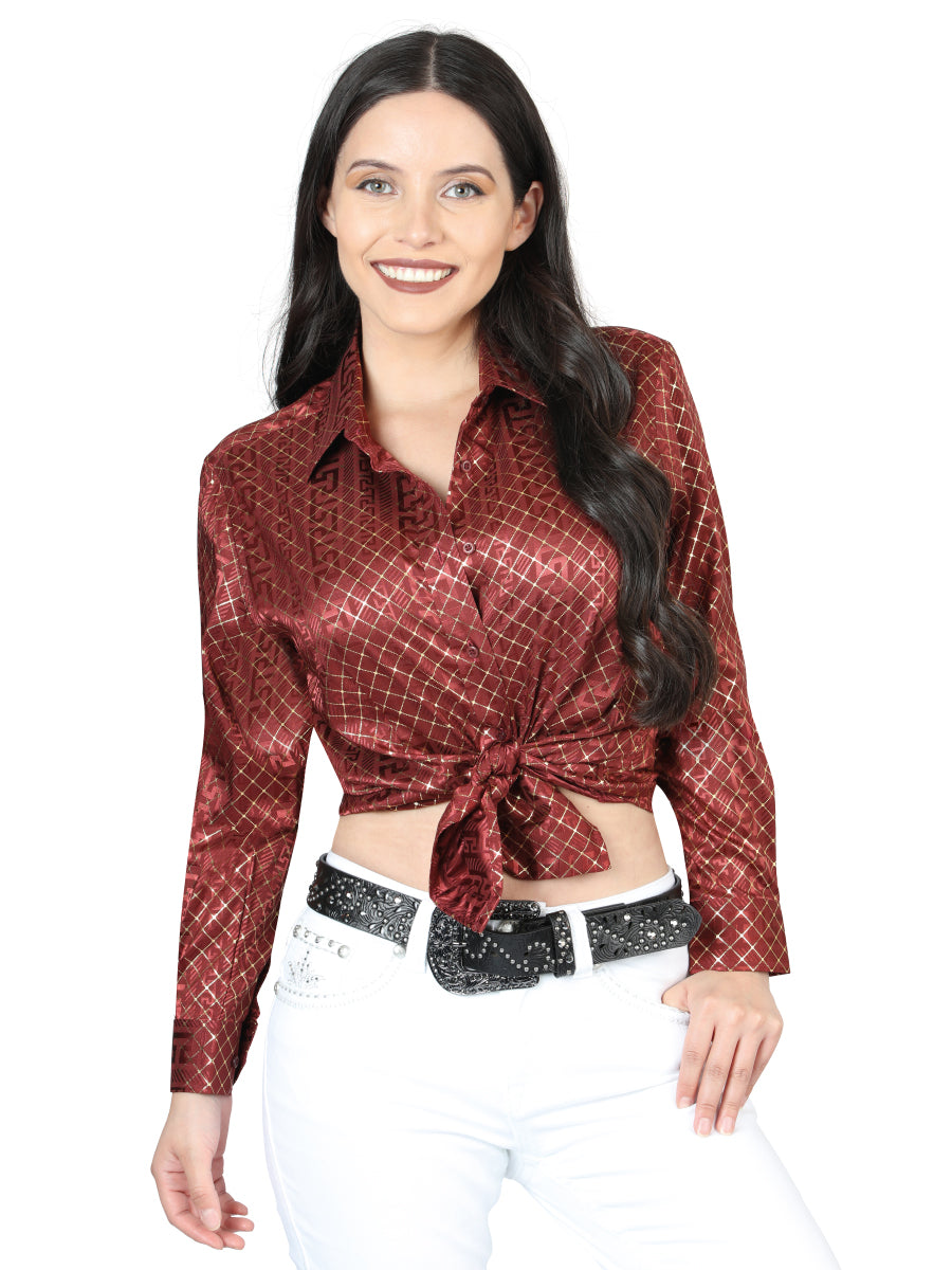 El General Burgundy Casual Long-Sleeve Shirt  - 44561