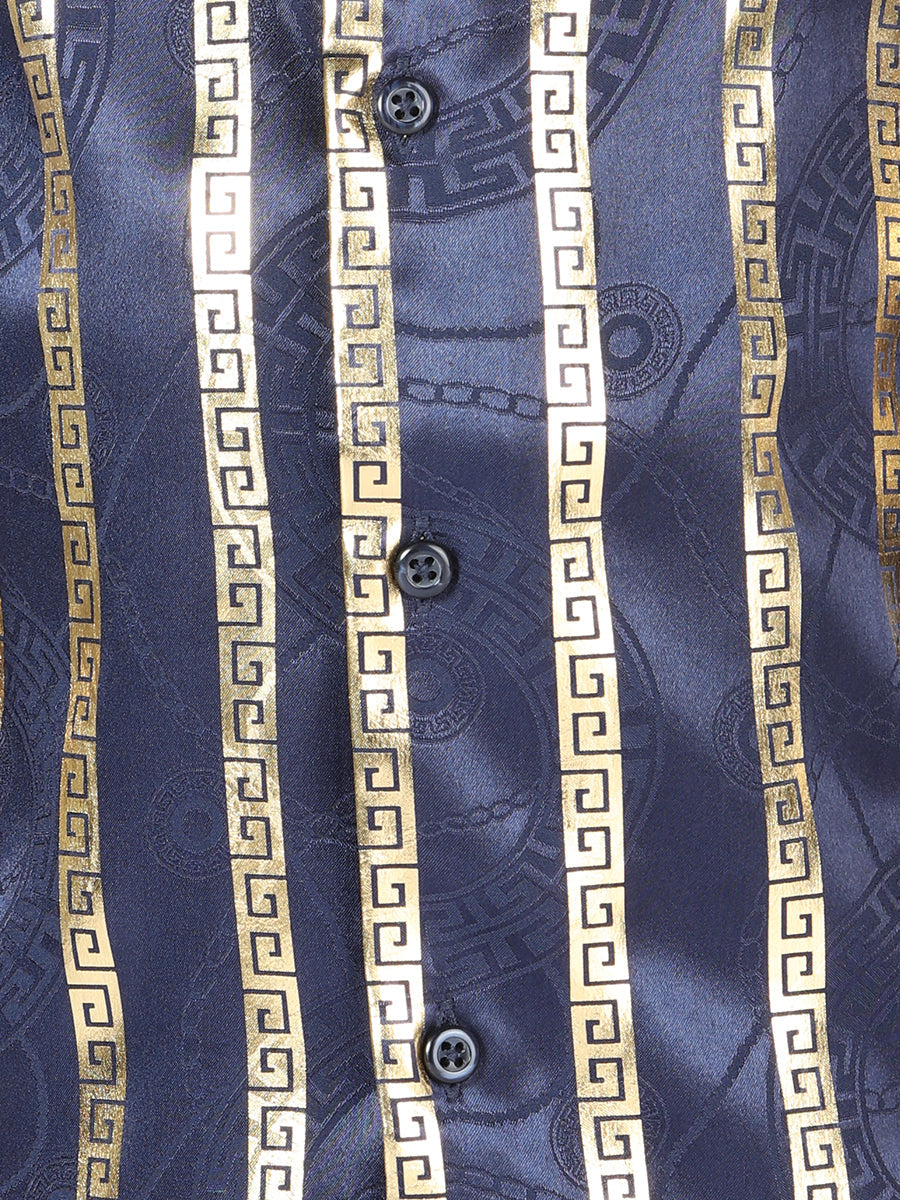 El General Navy/Gold Casual Long-Sleeve Shirt 44571