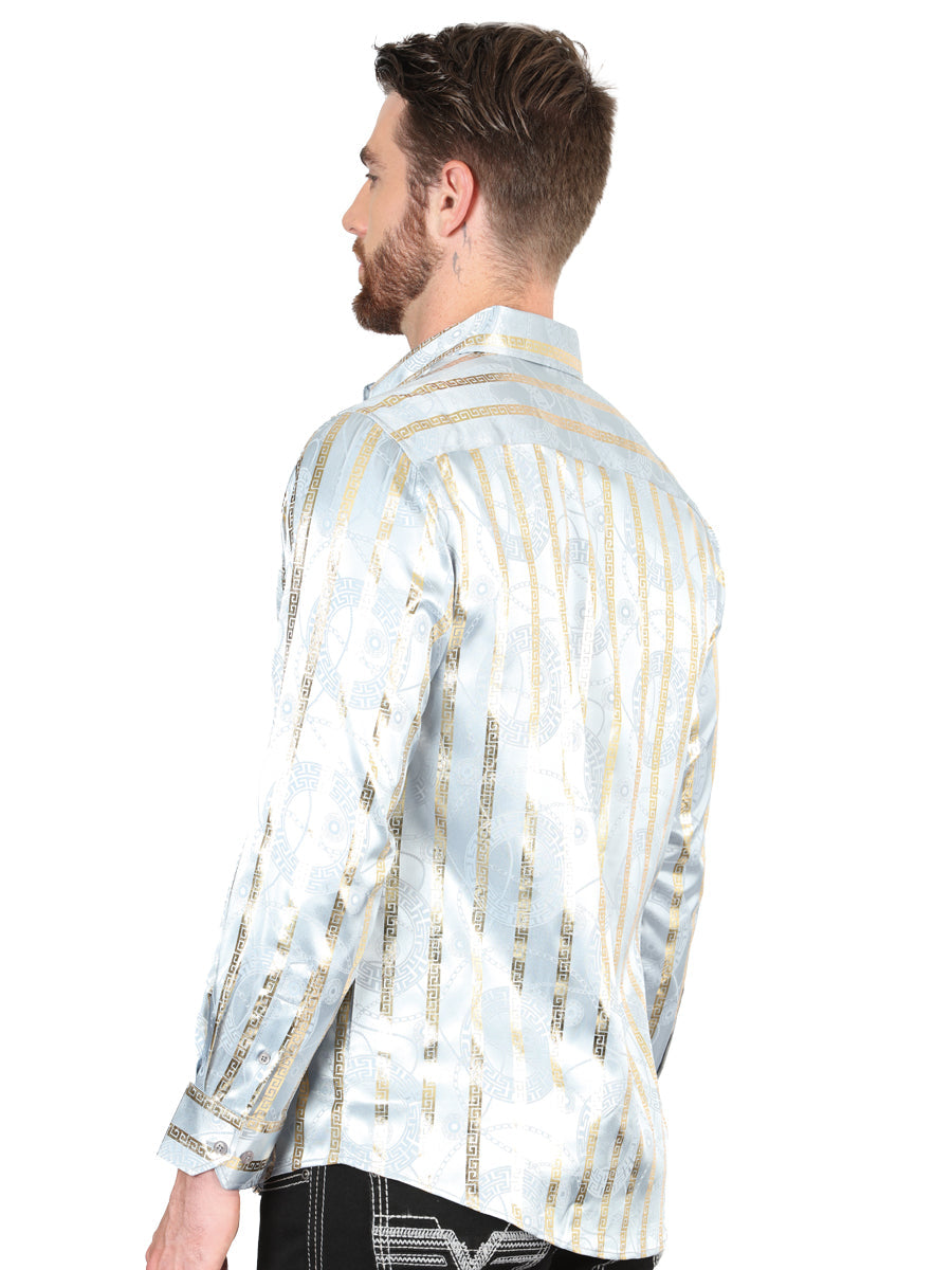 El General Grey/Gold Casual Long-Sleeve Shirt 44578