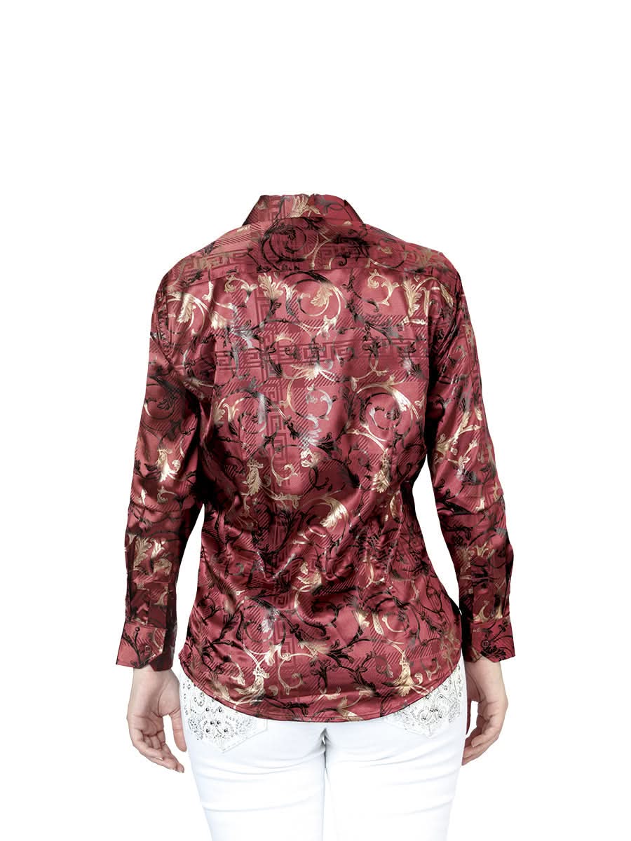 El General Burgundy Casual Long-Sleeve Shirt 44595