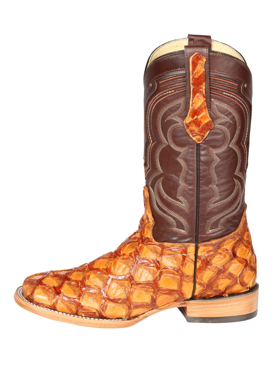El General Men's Exotic Monster Fish Rodeo Boots - Honey 44606
