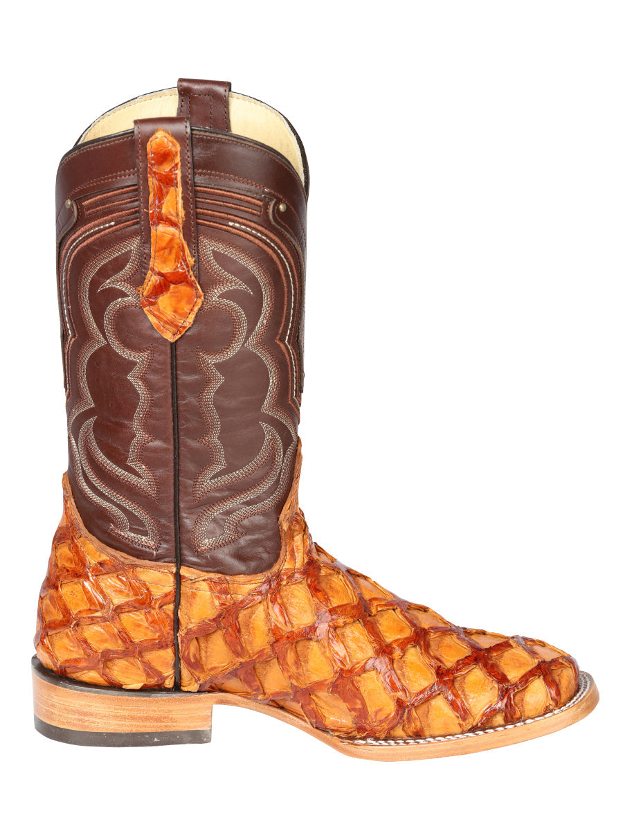 El General Men's Exotic Monster Fish Rodeo Boots - Honey 44606