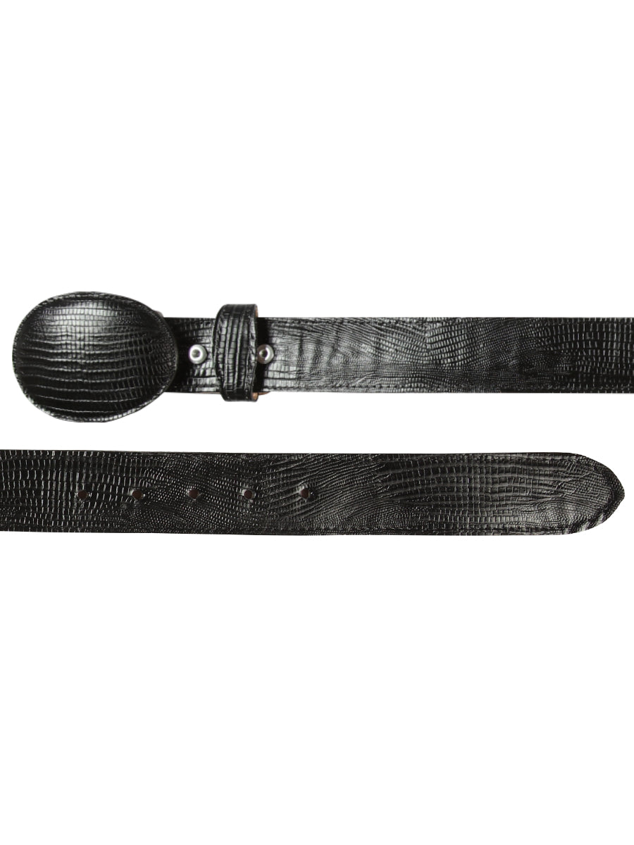 Cowboy Belt - El General  - Imitation Lizard - Black 44670
