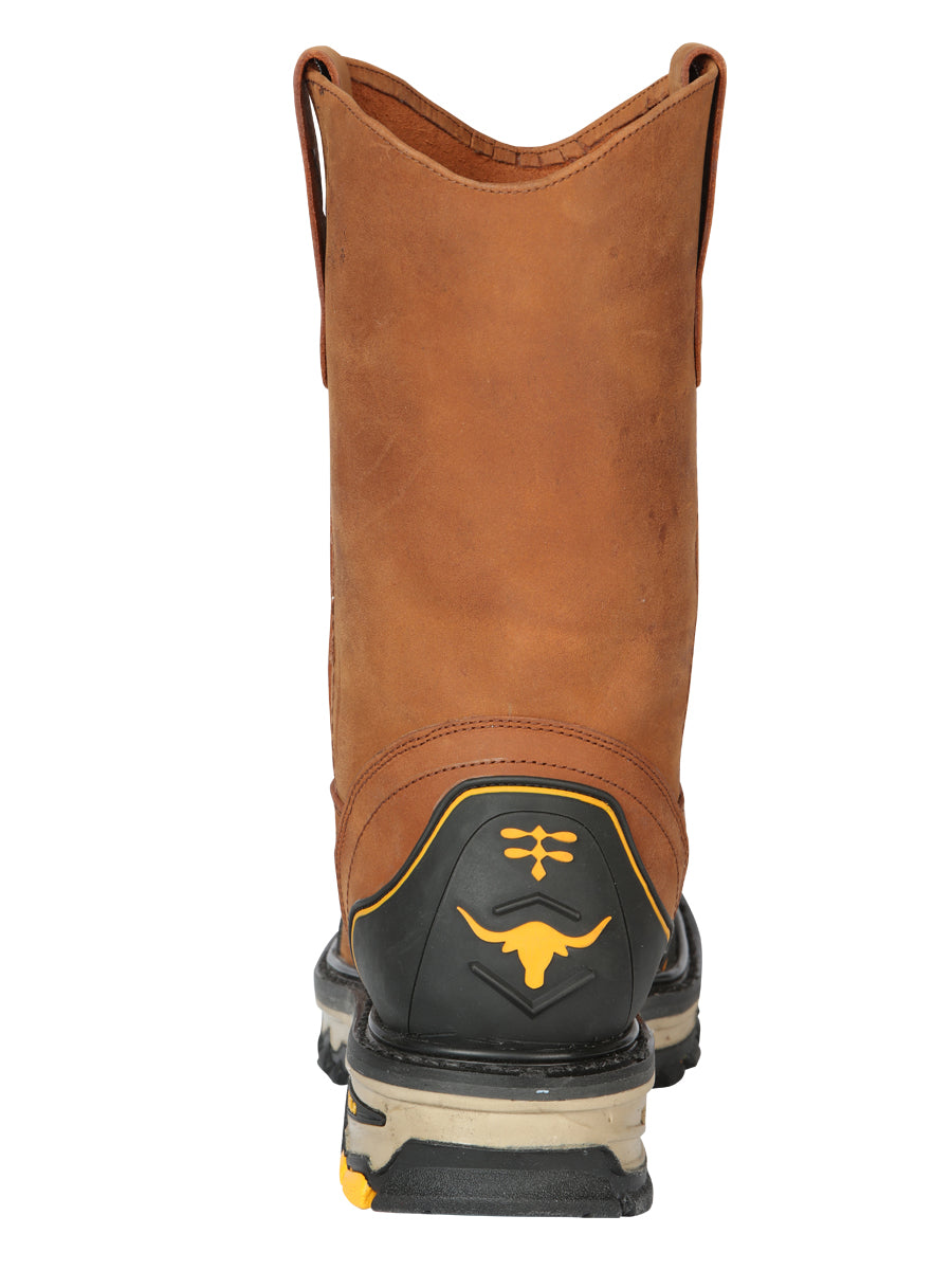 El General Men’s Leather Work Boot - Made in Mexico - Crazy Kansas 44689