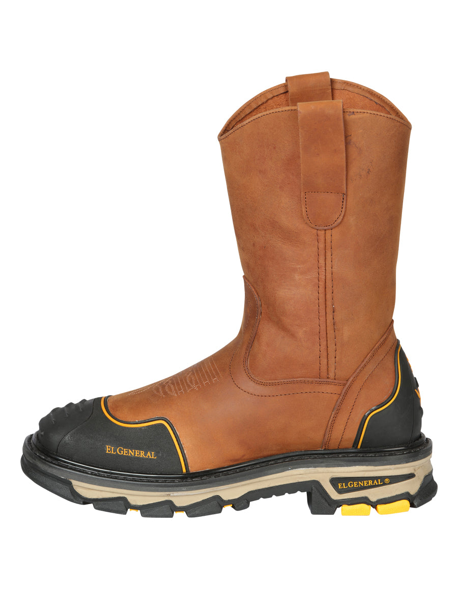 El General Men’s Leather Work Boot - Made in Mexico - Crazy Kansas 44689