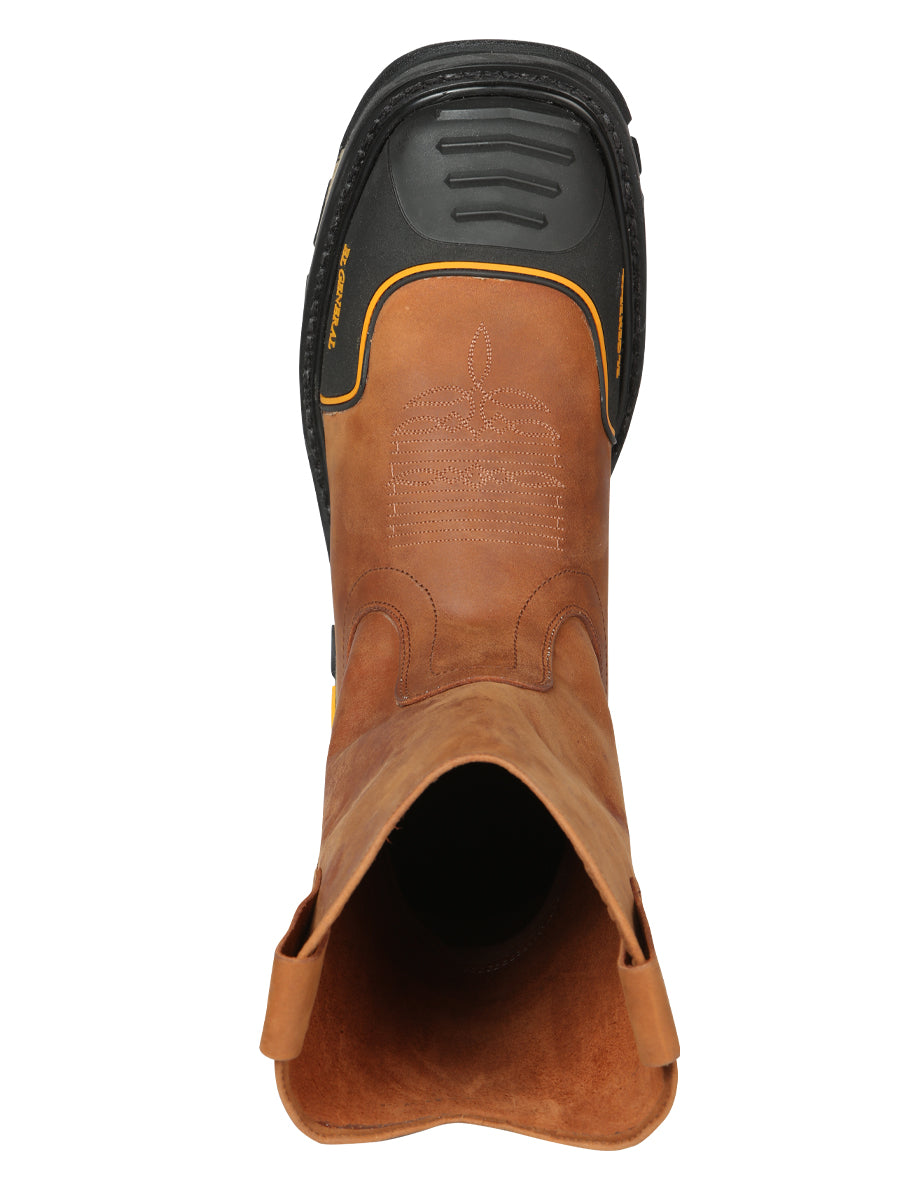 El General Men’s Leather Work Boot - Made in Mexico - Crazy Kansas 44689