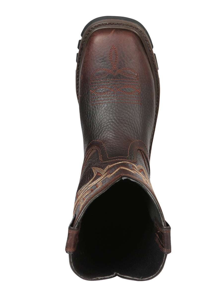 El General Men's Leather Work Boot - Made in Mexico - Bull Fight Cafe Brown 44692