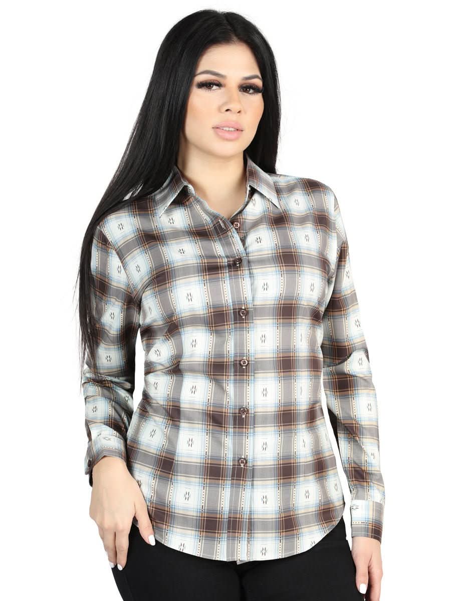 El General  -  Casual Long-Sleeve Shirt  -  Brown/Sand 44717