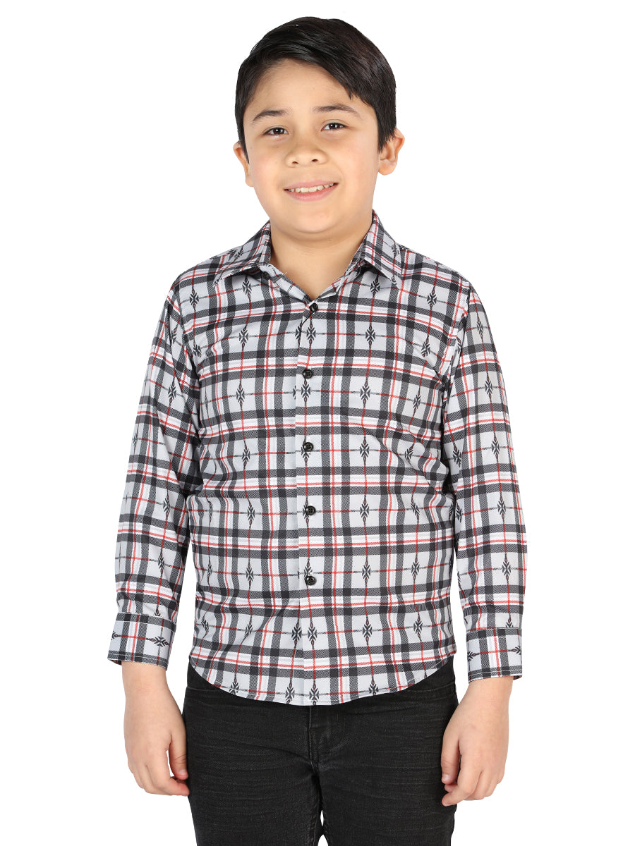El General Black/White Casual Long-Sleeve Shirt 44737