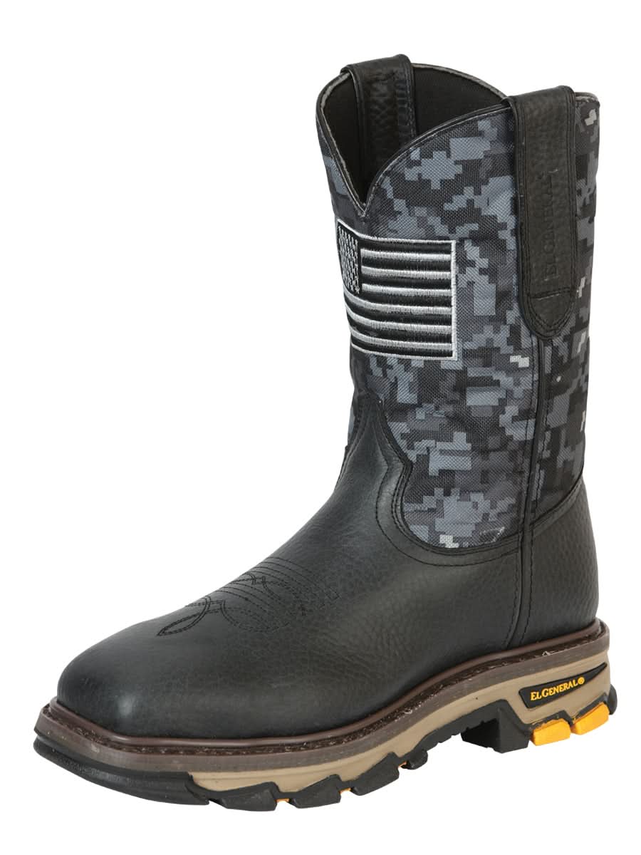 El General Men’s Steel Toe Work Boot - Bull Fight Leather - Black

 44774