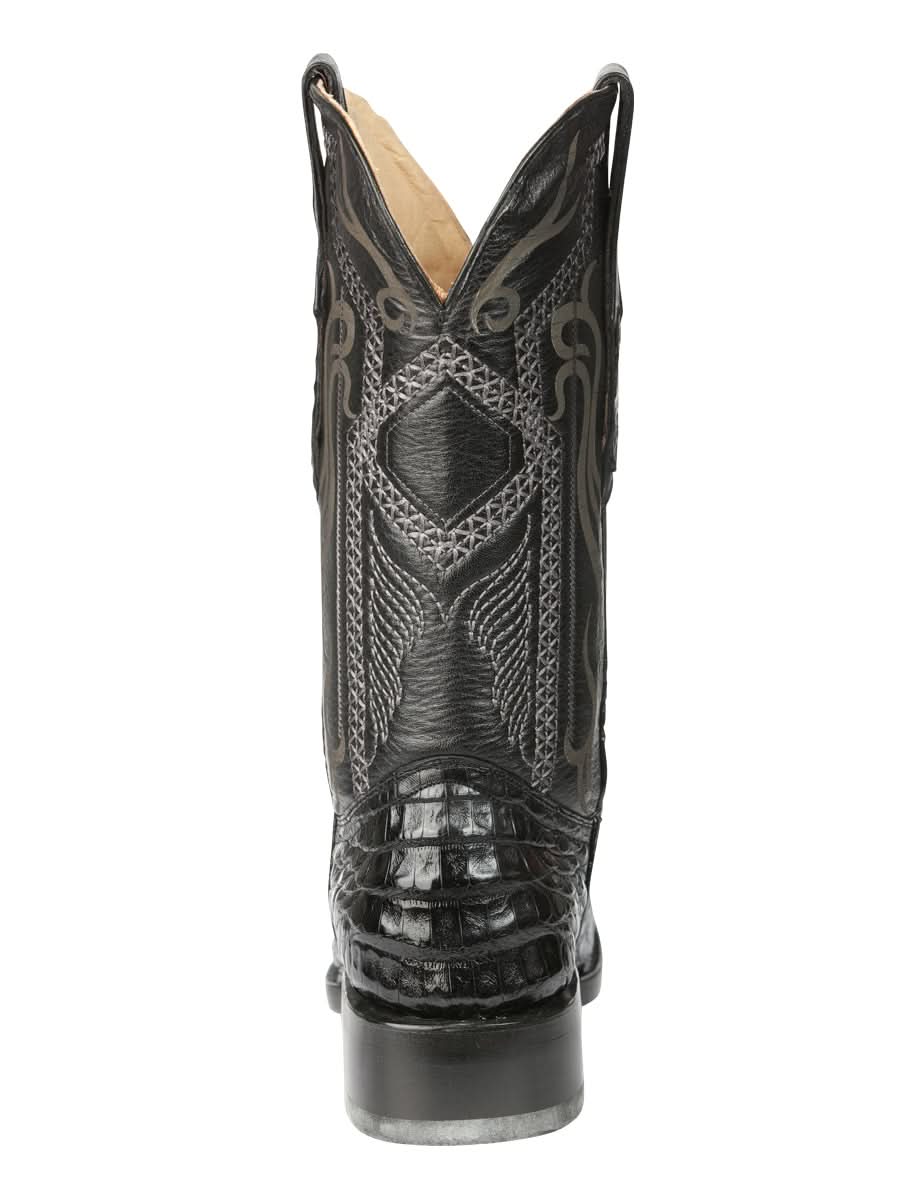 El General Men's Exotic Caiman Belly Cowboy Boots - Black 45078