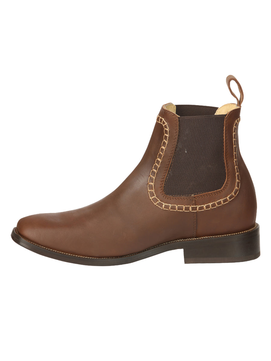 El General Men’s Leather Ankle Boots - Brown 45421