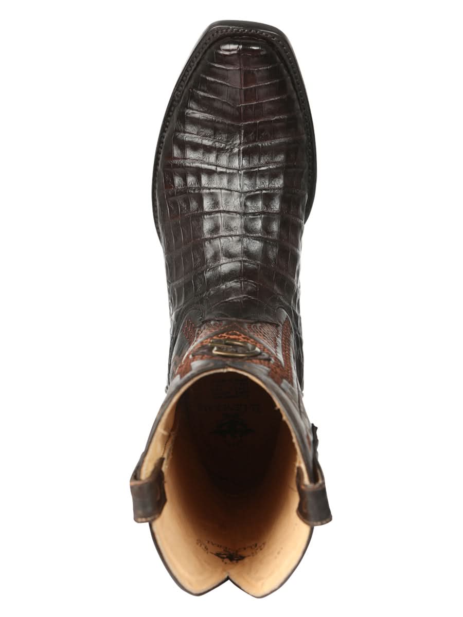 El General Men's Exotic Caiman Belly Cowboy Boots - Brown 45519