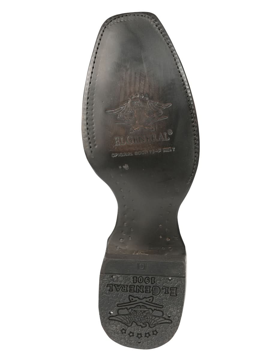 El General Men's Exotic Caiman Belly Cowboy Boots - Brown 45519