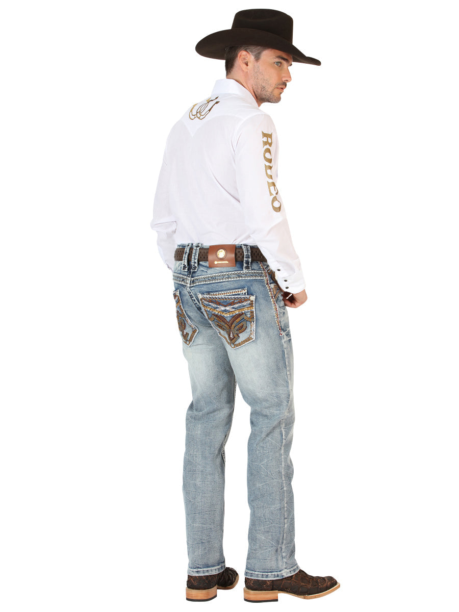 Centenario GOLD Men's Premium Denim Boot Cut Pants - Dark Blue 45530