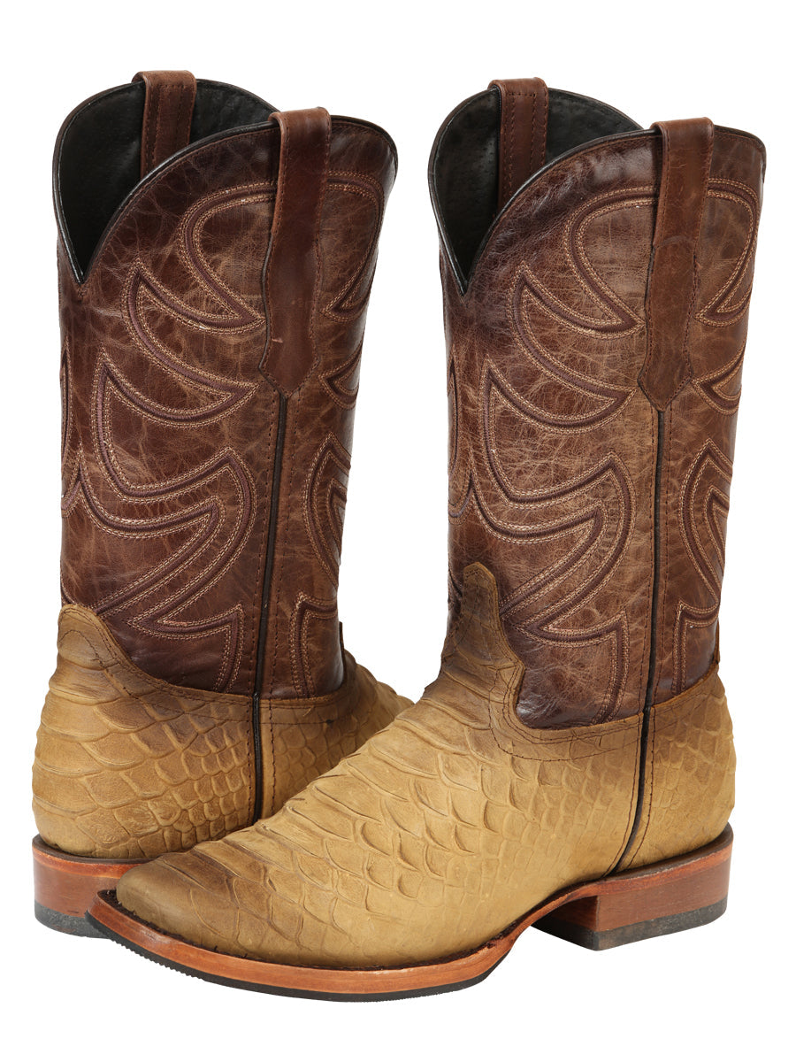 El General Men’s Rodeo Boot Imitation Python - Honey 45563