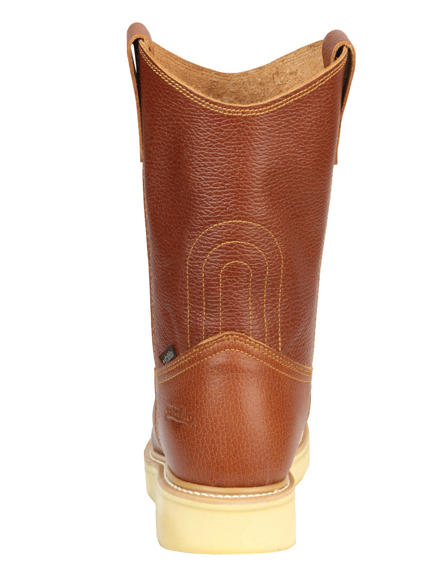 Establo Men’s Leather Work Boot - Made in Mexico - Grizzly Honey Oak 45598