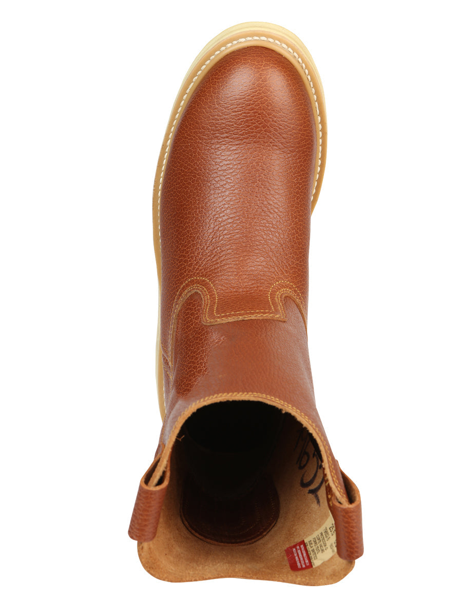 Establo Men’s Leather Work Boot - Made in Mexico - Grizzly Honey Oak 45598