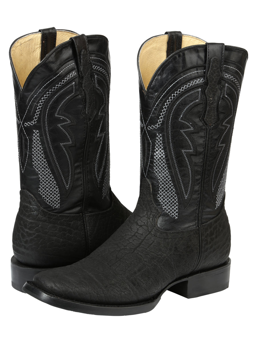 Men’s El General Western Boots - Bull Shoulder Black 45666