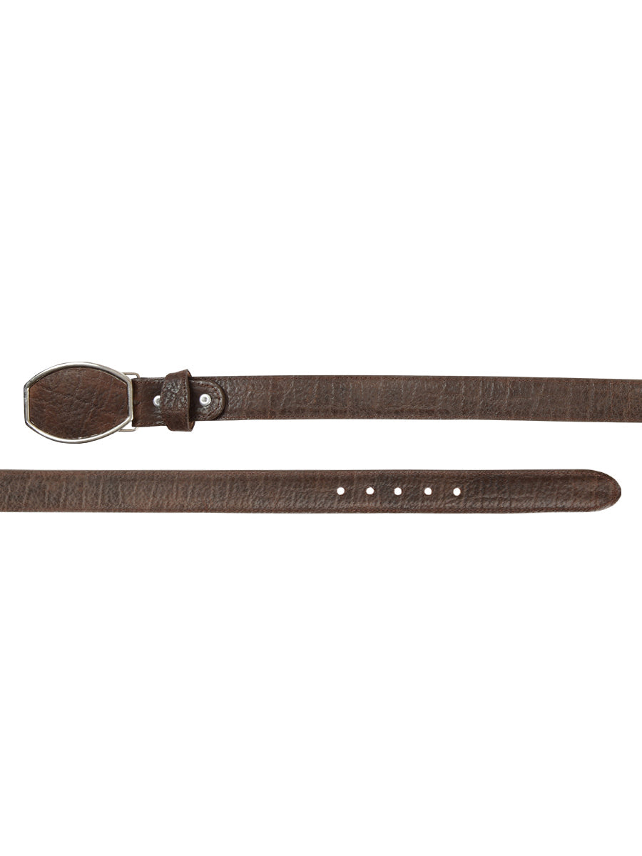 El General Men’s Western Belt - Elephant Print - Brown 45773