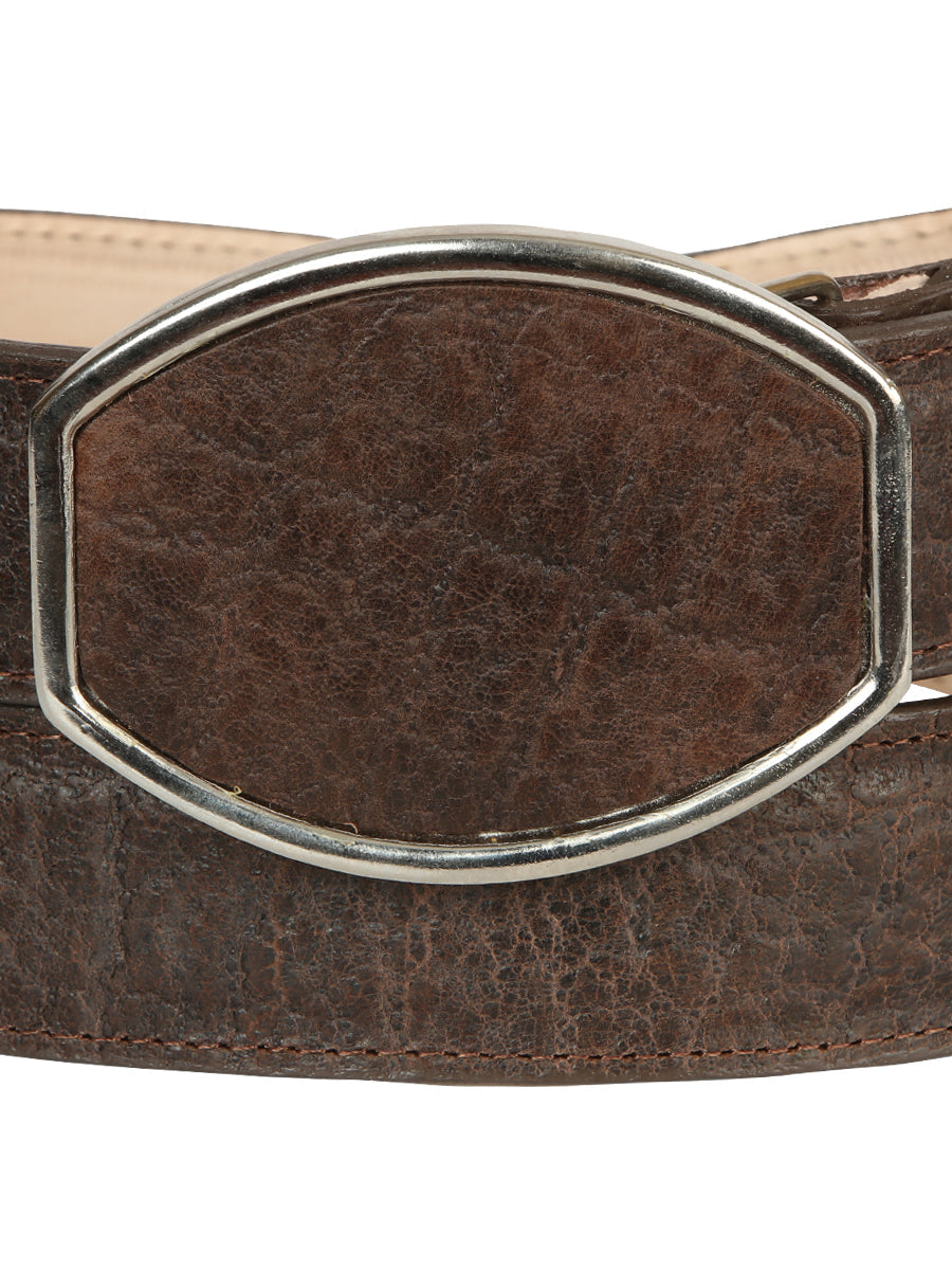 El General Men’s Western Belt - Elephant Print - Brown 45773