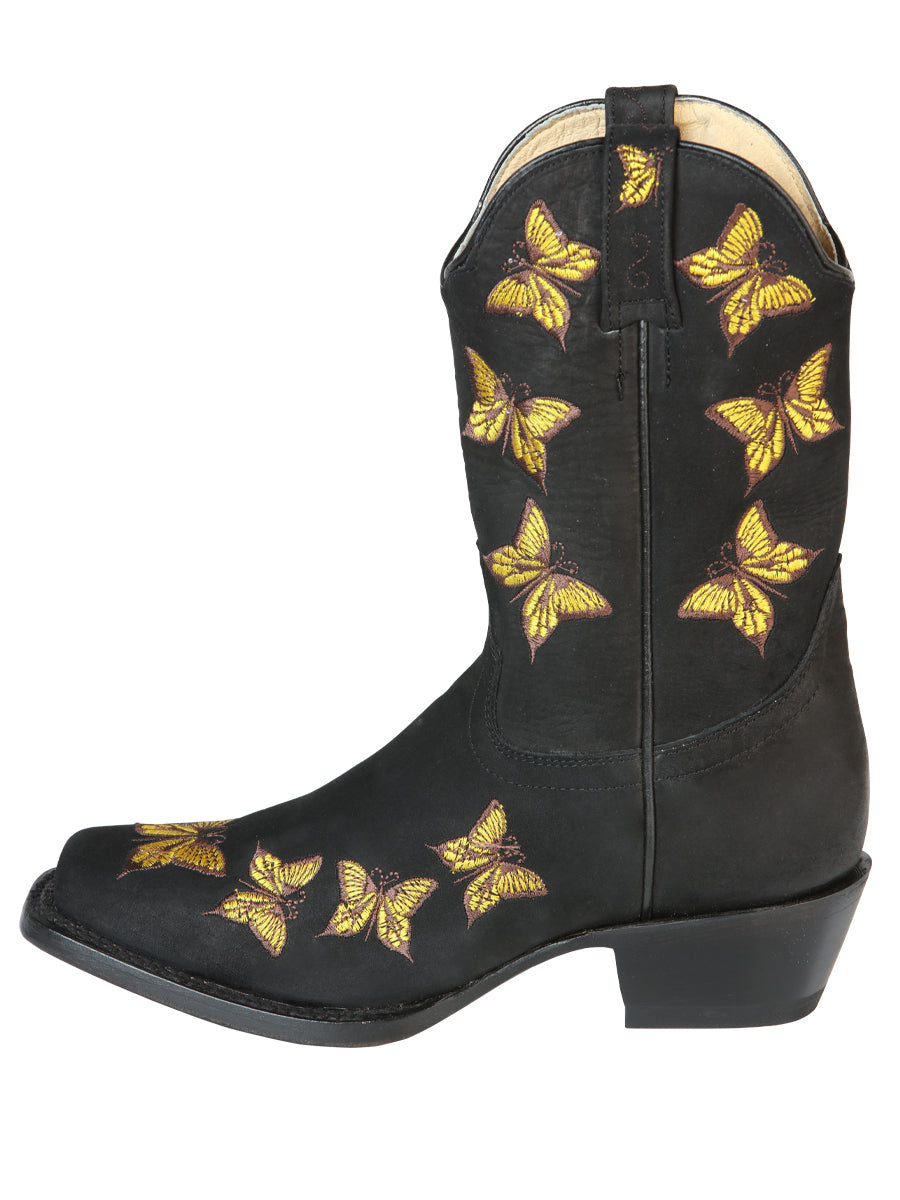 El General Womens Rodeo Boot  - Nobuck Black 51220