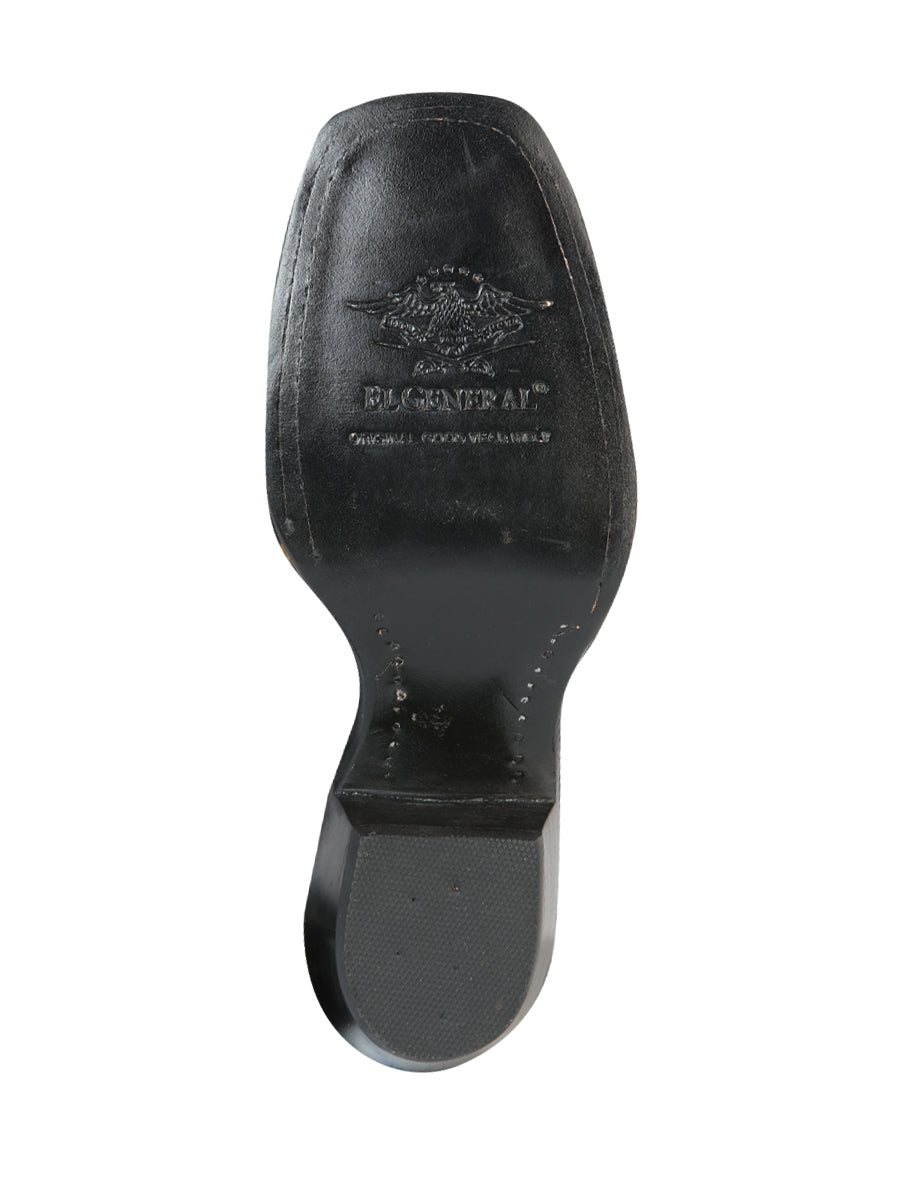 El General Womens Rodeo Boot  - Nobuck Black 51220