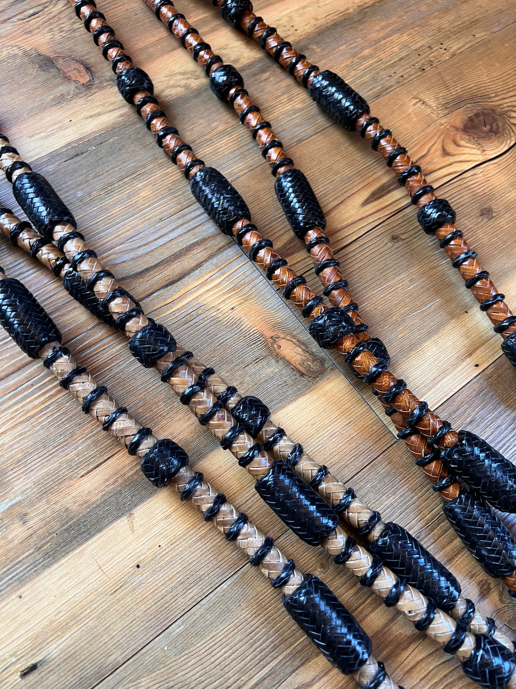 Romal Reins with Black Rawhide