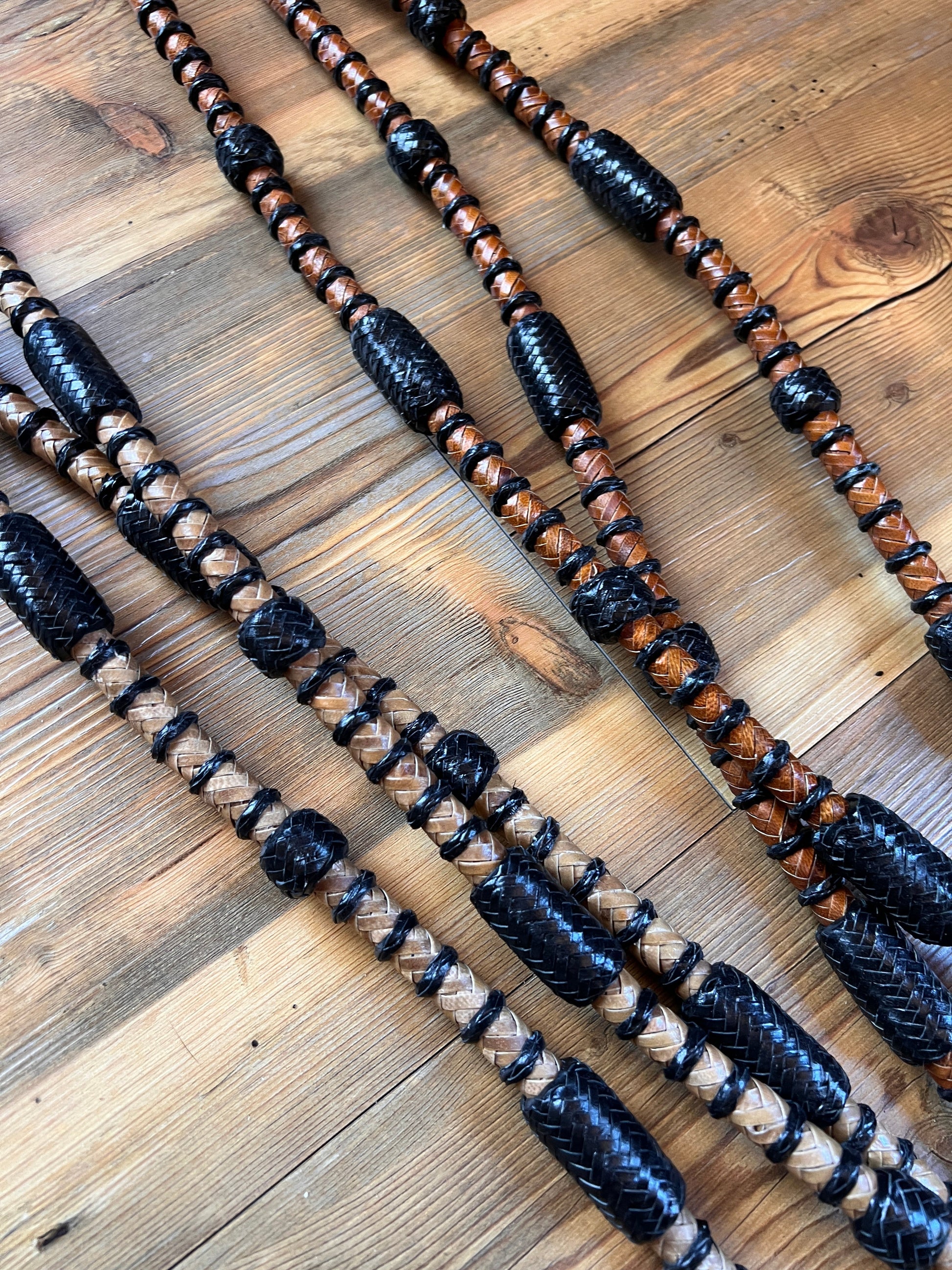 Romal Reins with Black Rawhide