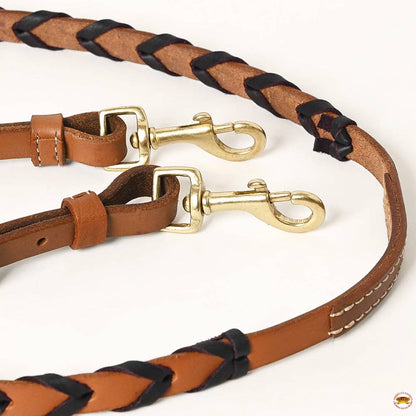 8 Feet Western Horse Leather Laced Barrel Roper Reins