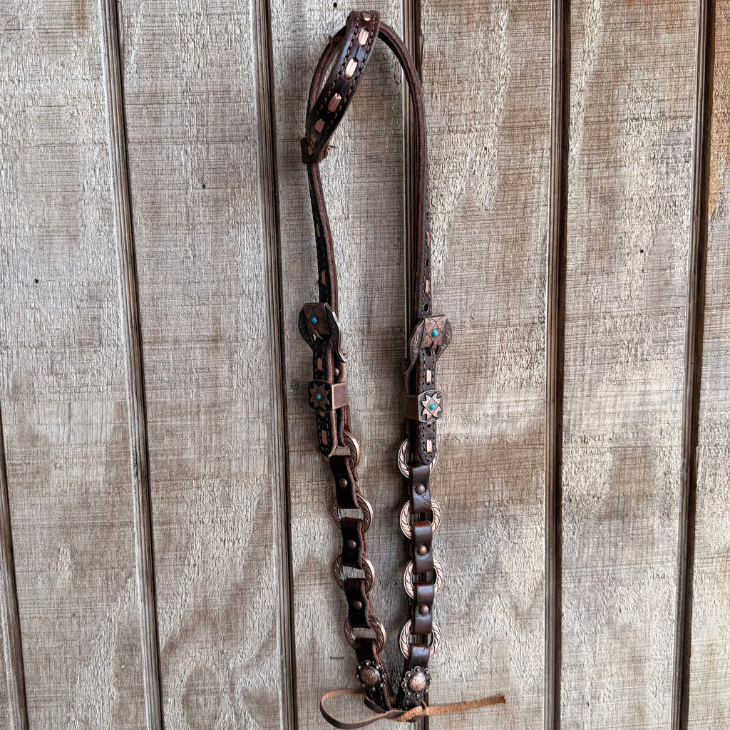 Copper Ring One Ear Headstall