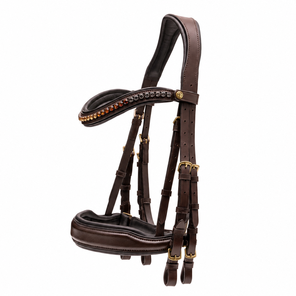 The Sarah - Maple Brown Leather Double Bridle